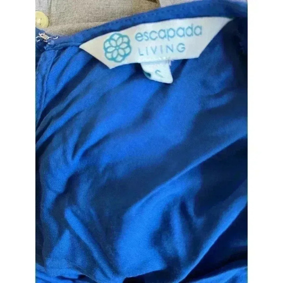 ESCAPADA LIVING Blue 3/4 Sleeve Romper - size Small - Picture 3 of 3